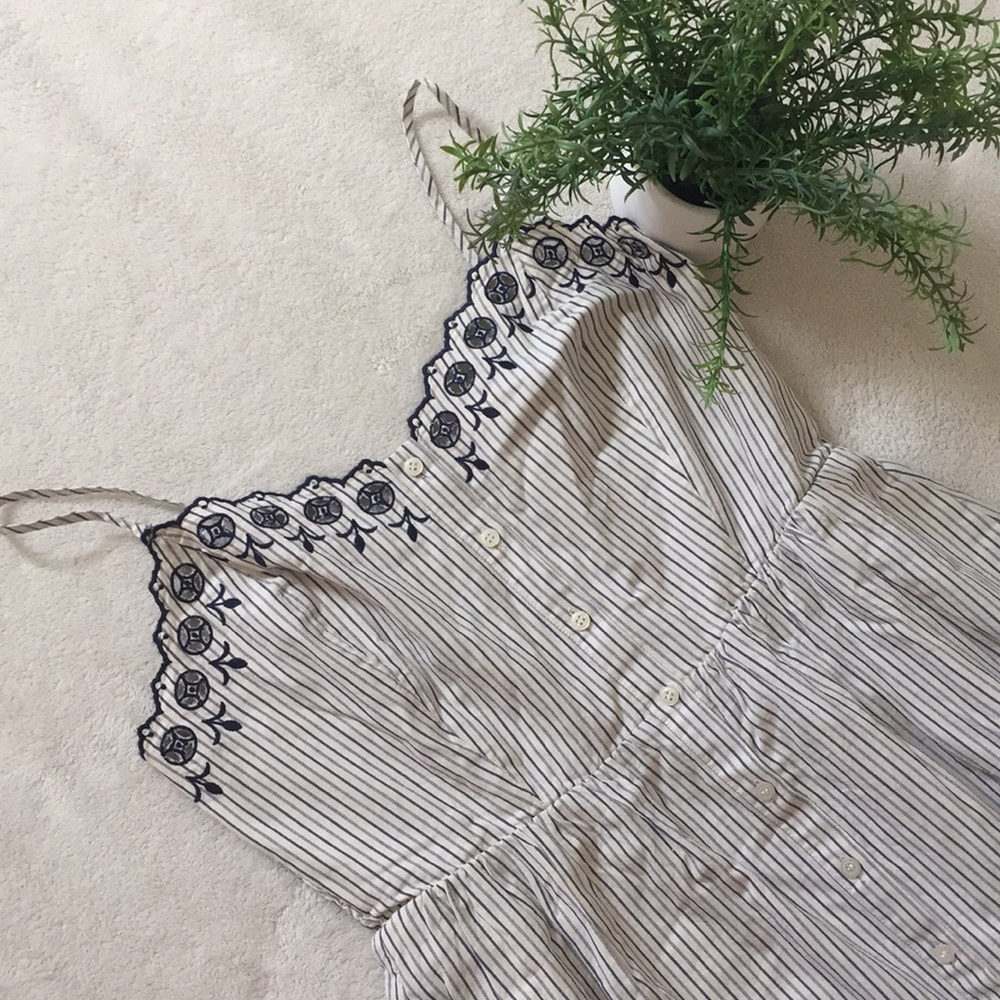 Madewell Embroidered Midi Dress